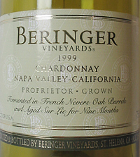 Beringer Private Reserve Chardonnay Napa Valley 1999 hintaan 30,80 kypsään ikään päässyttä menoa. Viriiliys on parhaimmillaan heti avaamisen jälkeen